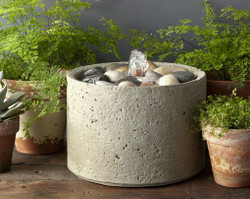 Pebble Cast Stone Table Fountain by Campania International