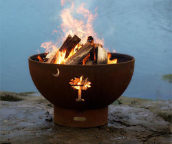Tropical Moon Fire Pit by Fire Pit Art