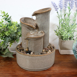 7" Sunnydaze Indor Tabletop Fountain Orb Design Ceramic Interior Water Feature 