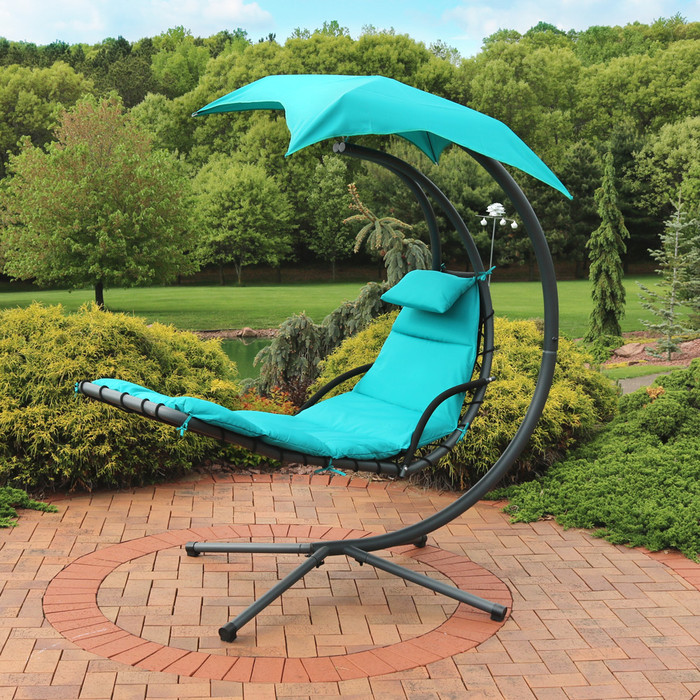 Sunnydaze decor sunnydaze floating chaise lounger swing chair umbrella Clearance