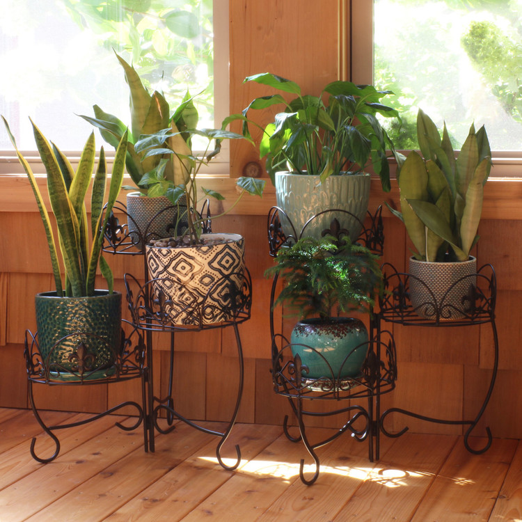 Sunnydaze French Lily Design ThreeTiered Plant Stand, 22 Inch Tall