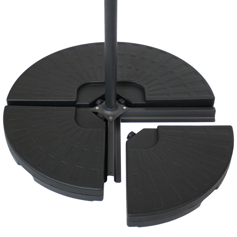 Sunnydaze HeavyDuty Cantilever Offset Patio Umbrella Base Plate