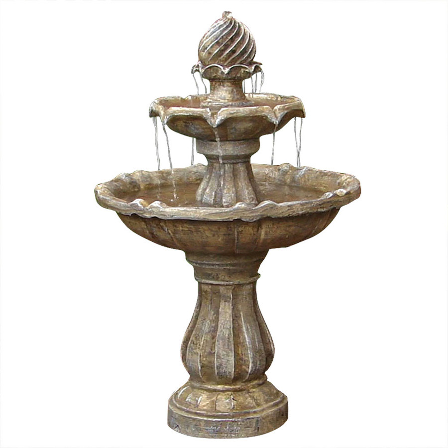 Two Tier Solar on Demand Outdoor Water Fountain