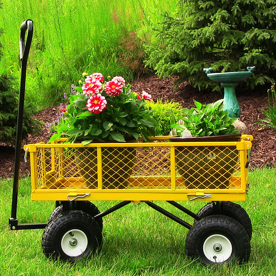 Yellow Garden Cart Outdoors