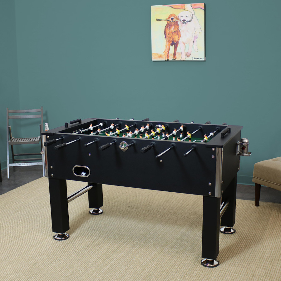55 Inch Foosball Game Table with Drink Holders