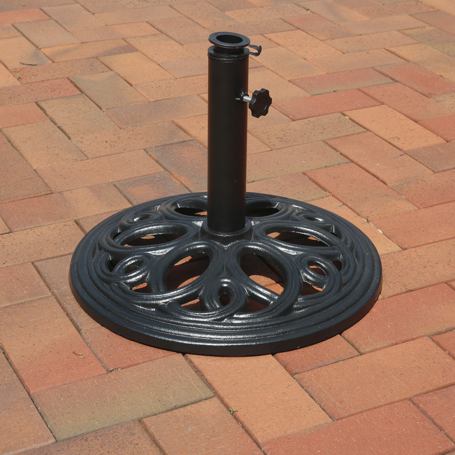 Sunnydaze Heavy Duty Cast Iron Outdoor Umbrella Base Stand 18 Inch