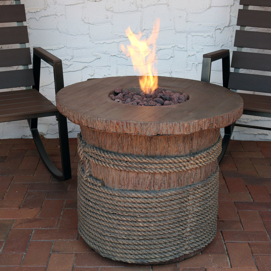 Sunnydaze Outdoor 29-Inch Rope and Barrel Design Propane ...