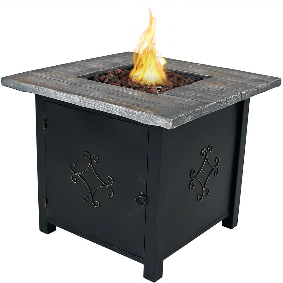 Sunnydaze Outdoor 30-Inch Square Propane Gas Fire Pit ...