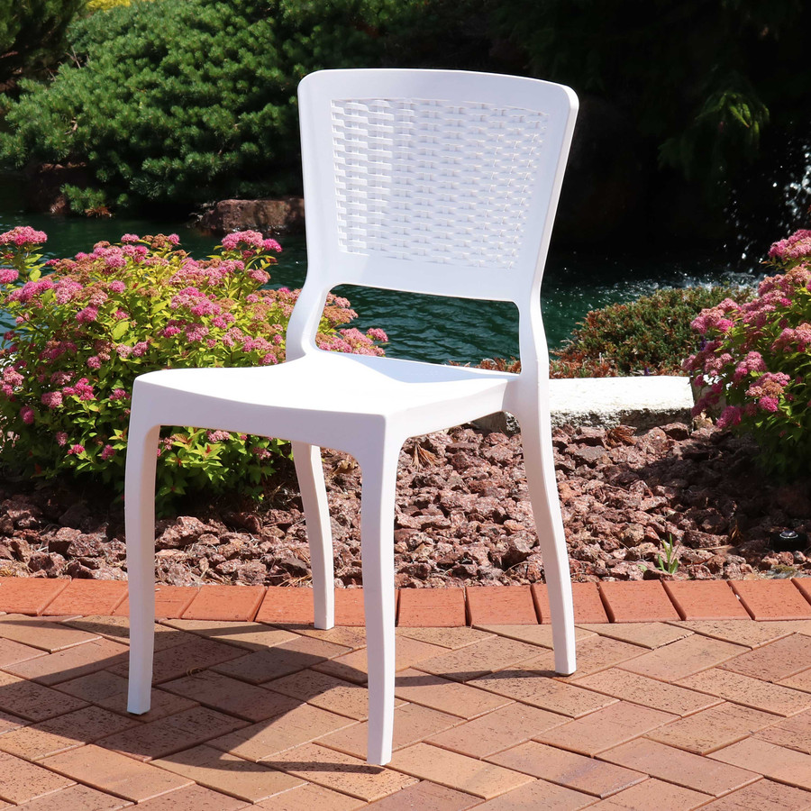 Sunnydaze Hewitt Plastic Patio Outdoor Dining Chairs