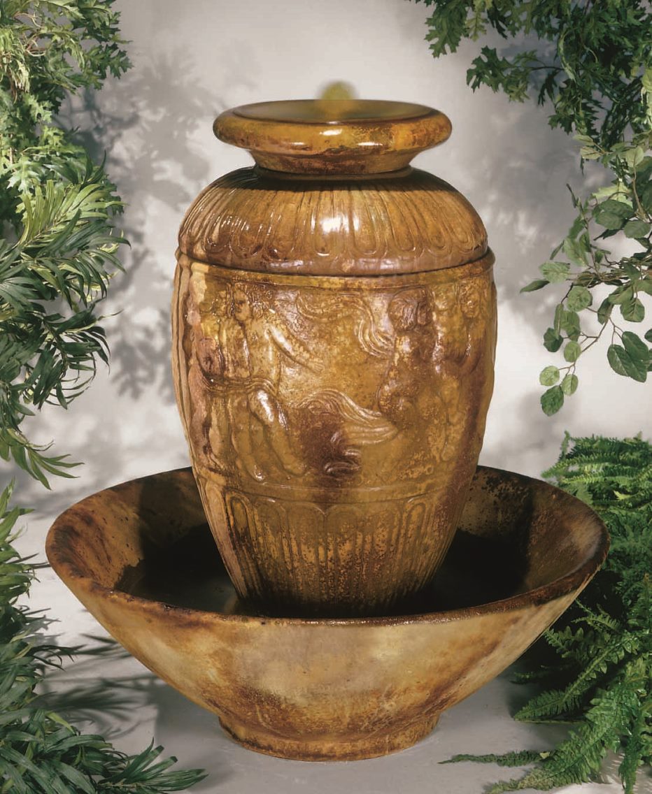 Henri Studio Roman Jar Fountain Cast Stone 42 H