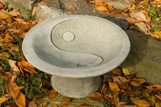 Yin Yang Pedestal Birdbath By Campania International Water Fountains