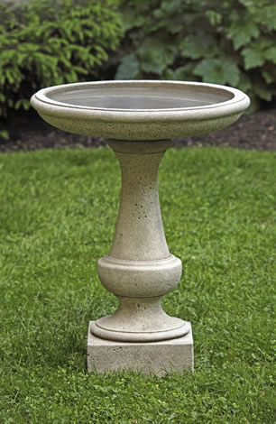 Campania International Chatham Cast Concrete Birdbath