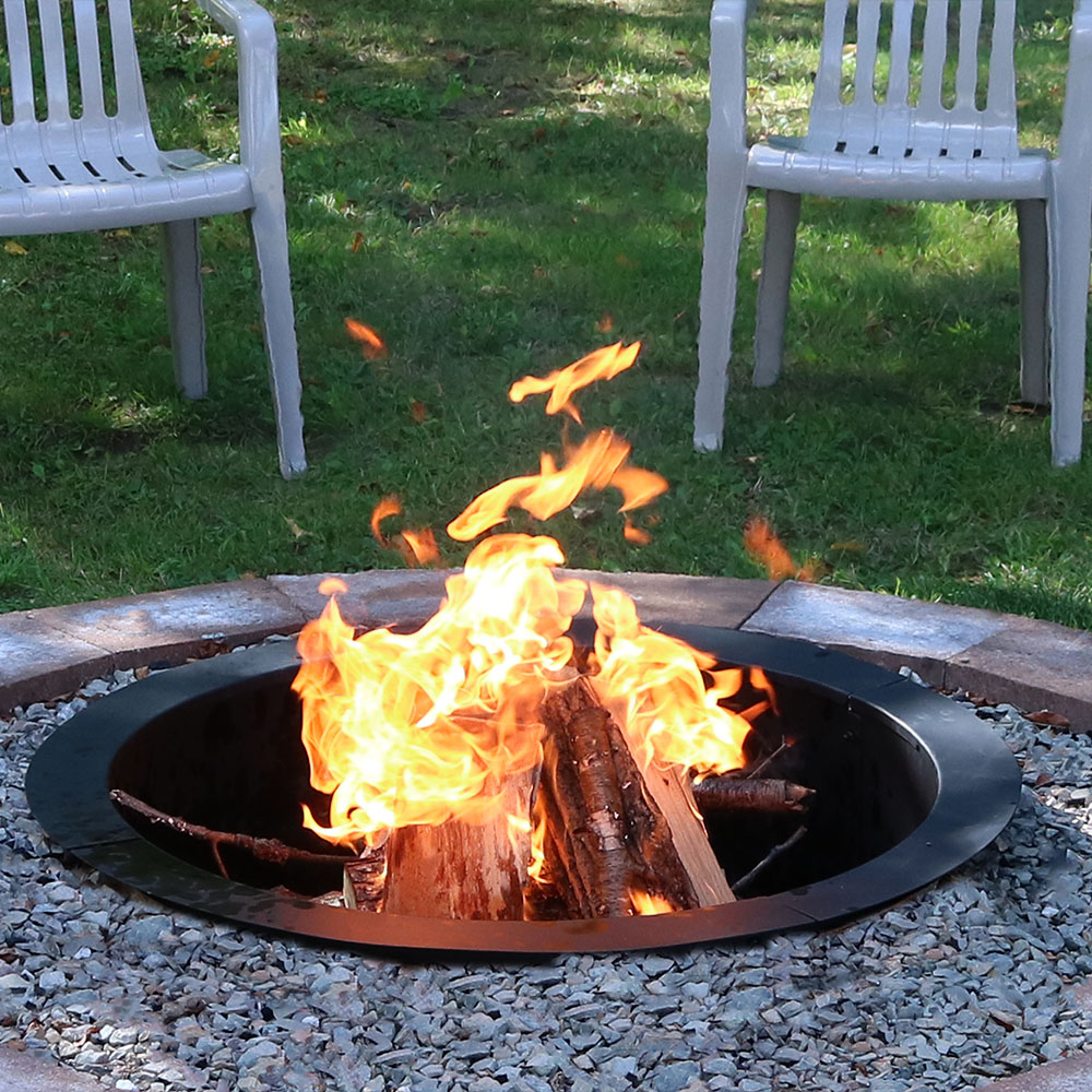 30 Inch Inside Diameter Sunnydaze Large Square Fire Pit Ring