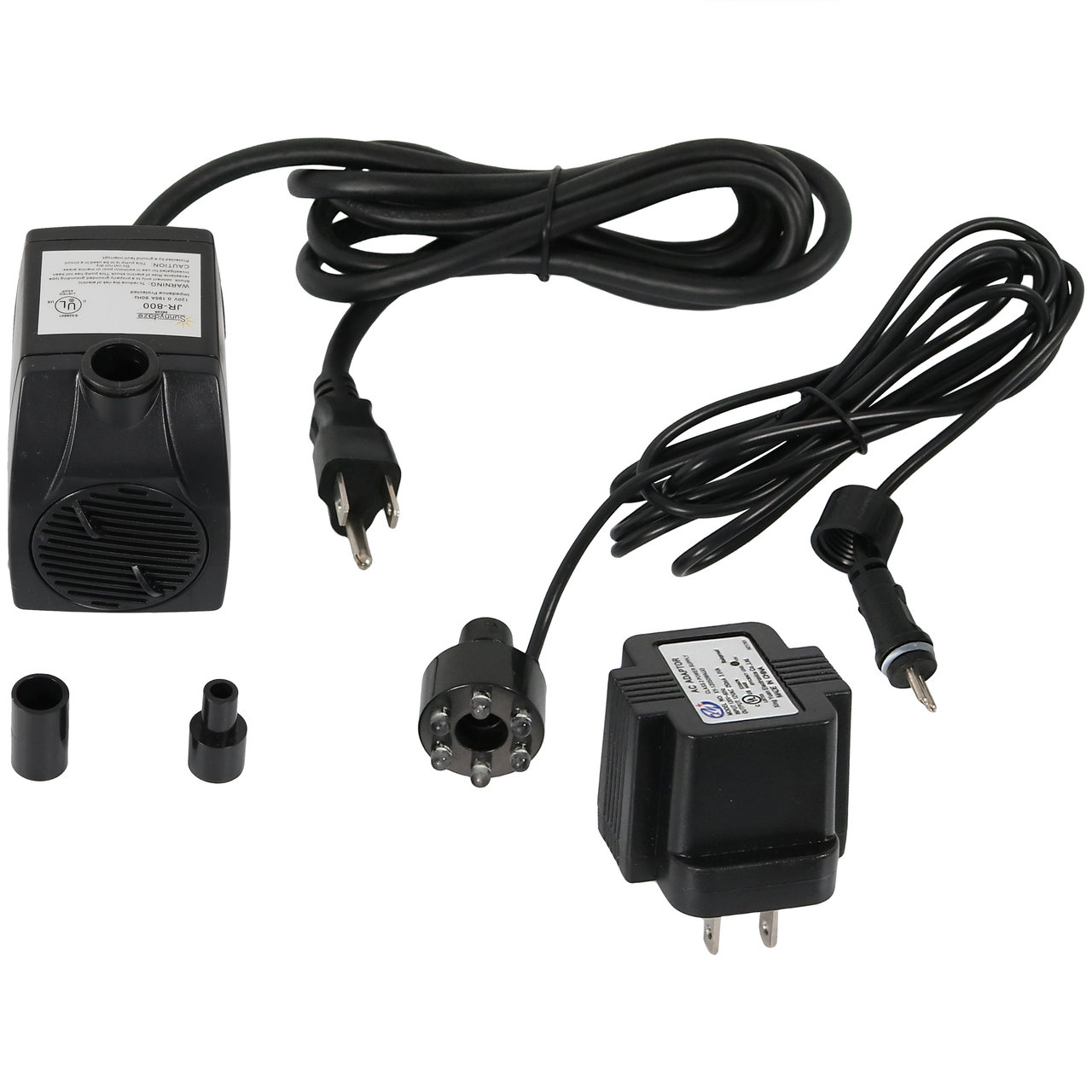 Sunnydaze Electric Fountain Pump with 6 LED Lights, Size and Color Options  Available