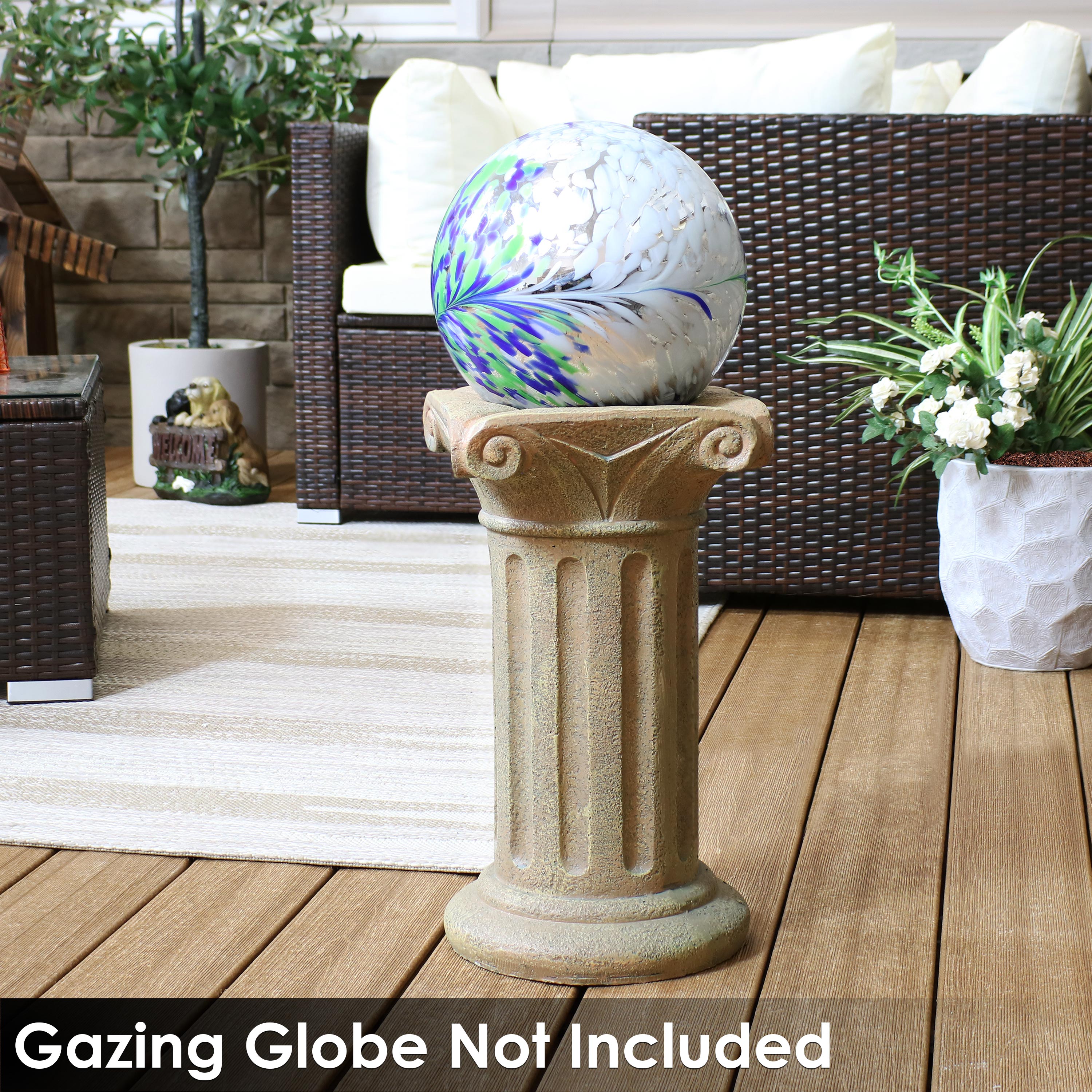 Sunnydaze Roman Pedestal Indoor Outdoor Gazing Globe Stand