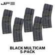 5-Pack Multicam Black CPD/DURAMAG AR15/M4 Aluminum Magazines 5-Pack Multicam Black CPD/DURAMAG AR15/M4 Aluminum Magazines
