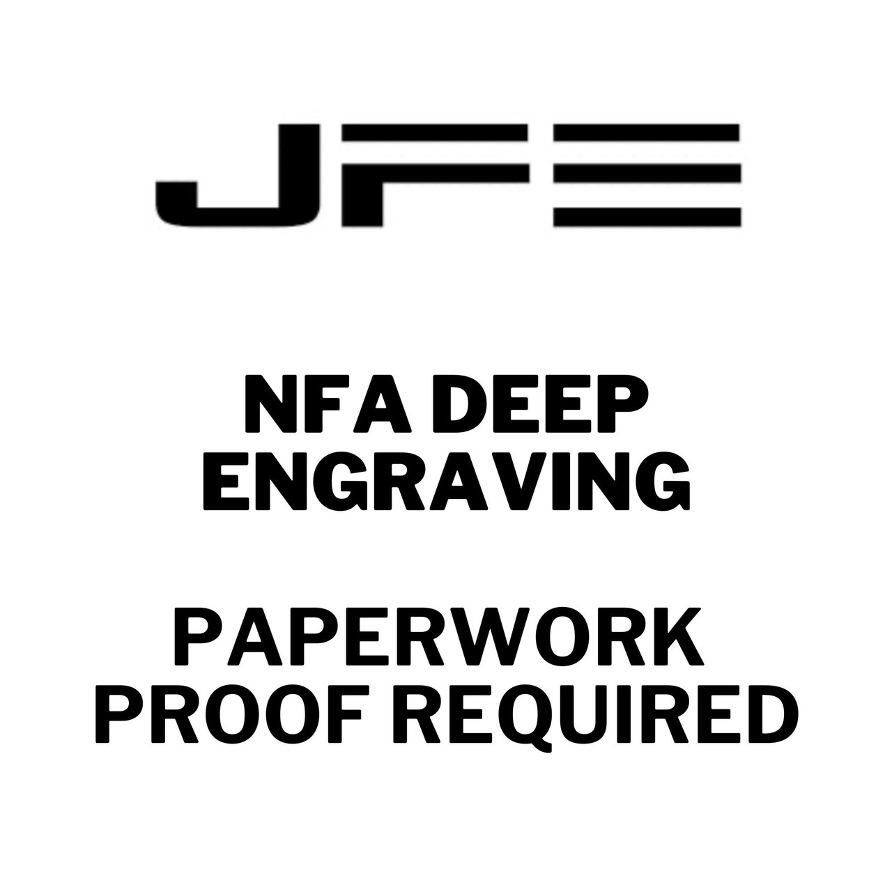NFA Deep Laser Engraving Service at Joint Force Enterprises