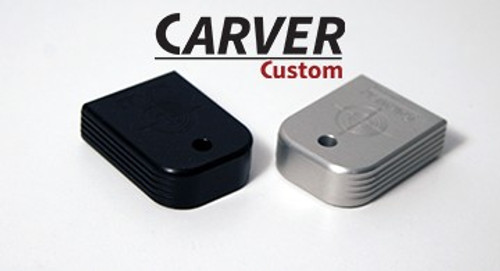 CARVER Custom Tactical Base Pads for Glock Handguns. Reloads should be fast and precise. An improved grip of the magazine base makes the reload faster and easier. For use with HiCap 9MM Magazines or 10 round 9MM Magazines. CARVER Custom Tactical Base Pads for Glock Handguns. Reloads should be fast and precise. An improved grip of the magazine base makes the reload faster and easier. For use with HiCap 9MM Magazines or 10 round 9MM Magazines.