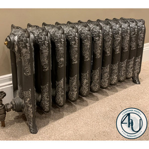 CI-RO470-11-HIGHLIGHTPEWTERMETALLICPEWTER-145168-CG00 - Rochester 3 Column Cast Iron Radiator H470mm x W278mm