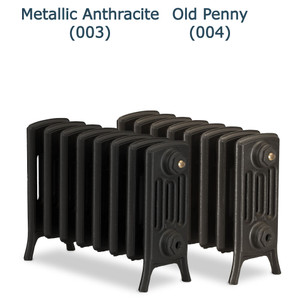 CI-NE360-4-D-003-004 - Georgian 4 Column Cast Iron Radiator H360mm x W208mm