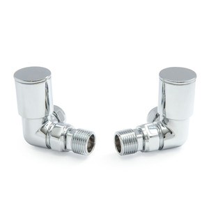 M-MAN-008-CR-C - Marvine Modern Manual Corner Chrome Radiator Valves