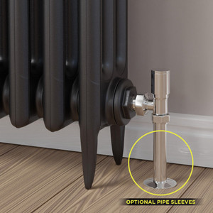 M-MAN-009-AG-C-SLEEVE-OPTION - Aaron Modern Manual Angled Chrome Radiator Valves