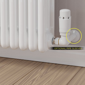 M-TRV-052-CR-W-SLEEVE-OPTION - Duran Modern TRV Corner White Thermostatic Radiator Valves