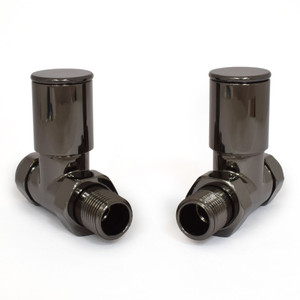 EV-HP15SBN - BiWorld Evolve Heavy Pattern Modern Manual Straight Radiator Valve - Black Nickel