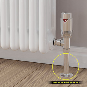 M-TRV-071-AG-C-SLEEVE-OPTION - Ramone Modern TRV Angled White Thermostatic Radiator Valves