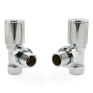 MODX-MAN-AG-C - MODX Modern Manual Angled Chrome Radiator Valve (Pair)