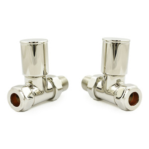 MODX-MAN-ST-N-ALT00 - MODX Modern Manual Straight Nickel Radiator Valve (Pair)