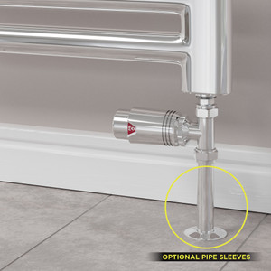 M-TRV-075-ST-CC-SLEEVE-OPTION - Exeter Modern TRV All-Anthracite Towel Radiator Valve