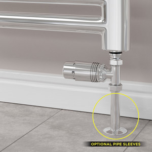 M-TRV-051-ST-C-SLEEVE-OPTION - Duran Modern TRV Chrome Towel Radiator Valves