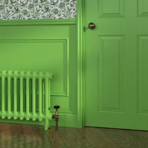 CI-EL500-LG-199-PHTHALO-GREEN-LS01 - Elizabeth 2 Column Cast Iron Radiator H500mm x W208mm