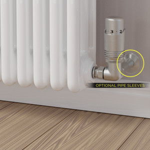 M-TRV-052-CR-SN-SLEEVE-OPTION - Duran Modern TRV Corner Brushed Satin Nickel Thermostatic Radiator Valves