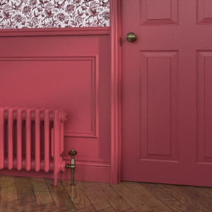 CI-RK460-FB-217-RECTORY-RED - Rook 2 Column Victorian Cast Iron Radiator H460mm x W216mm