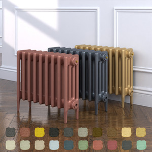 CI-RC460-09-TH - Richmond 4 Column Victorian Cast Iron Radiator H460mm x W217mm