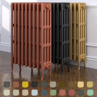 Richmond 4 Column Victorian Cast Iron Radiator H813mm x W214mm