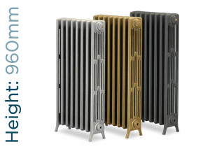 Georgian 4 Column Cast Iron Radiator H960mm x W208mm