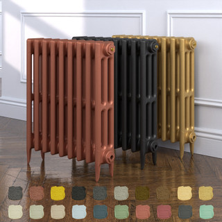Shelbourne 3 Column Victorian Cast Iron Radiator H645mm x W215mm