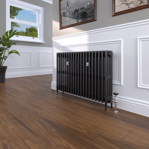 CI-RC660-20-MET-NAT-CAST-LS00 - Richmond 4 Column Victorian Cast Iron Radiator H660mm x W1764mm CI-RC660-20-MET-NAT-CAST-LS00 - Richmond 4 Column Victorian Cast Iron Radiator H660mm x W1764mm