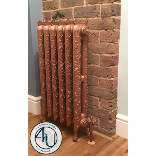 CI-CR780-06-METALLICCOPPER-210299-CG02 - Cromwell Regal 2 Column Cast Iron Radiator H780mm x W389mm