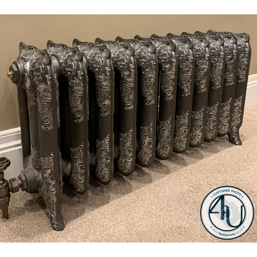 CI-RO470-11-HIGHLIGHTPEWTERMETALLICPEWTER-145168-CG00 - Rochester 3 Column Cast Iron Radiator H470mm x W684mm