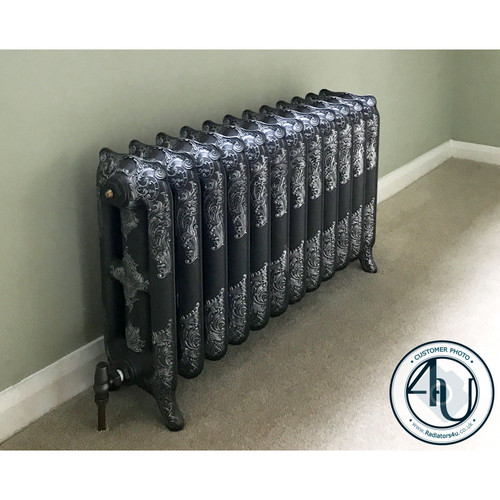 CI-RO570-12-PEWTERSILVERHIGHLIGHT-189836-CG00 - Rochester 3 Column Cast Iron Radiator H570mm x W1002mm