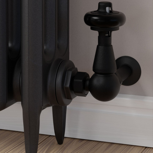 T-TRV-020-CR-TB-CU00 - Flatford Traditional TRV Corner Textured Black Thermostatic Radiator Valves T-TRV-020-CR-TB-CU00 - Flatford Traditional TRV Corner Textured Black Thermostatic Radiator Valves
