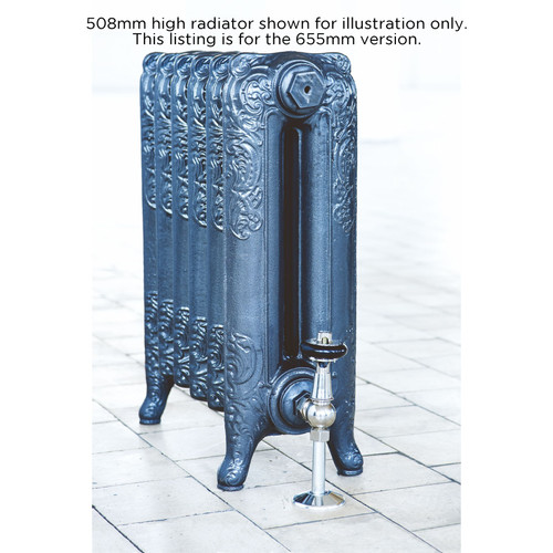 AR-PRE660-2-LS00 - Arroll Parisian 2 Column Cast Iron Radiator H655mm X W2884mm