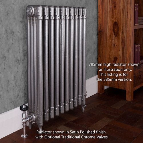 CA-DE585-LS00 - Carron Deco 1 Column Cast Iron Radiator H585mm x W502mm