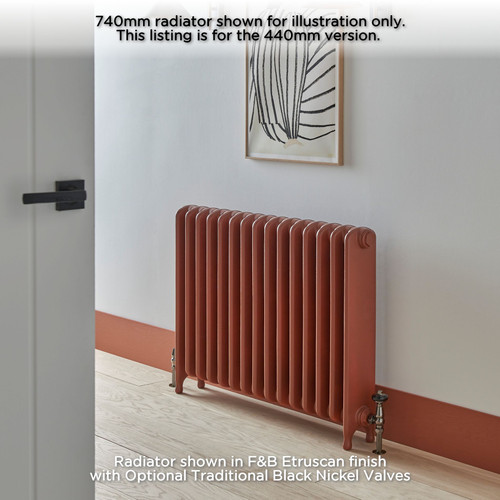 PA-CLAR-440-LS00 - Paladin Clarendon 1 Column Cast Iron Radiator H440mm x W617mm