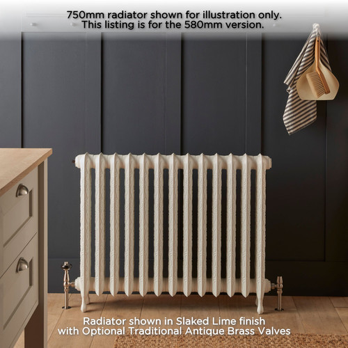 PA-KEN-580-LS00 - Paladin Kensington 2 Column Cast Iron Radiator H580mm x W460mm