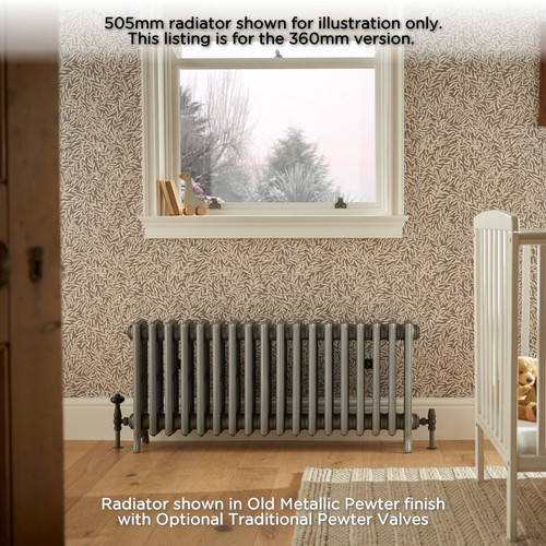 PA-GEO4-360-LS00 - Paladin Neo Georgian 4 Column Cast Iron Radiator H360mm x W877mm